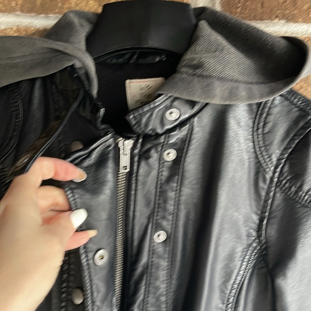 Free People Dawn Vegan Faux Leather Jacket - Picture 10 of 16
